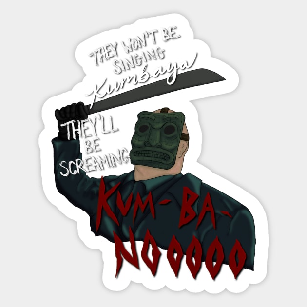 Kum-ba-noooo! White Text Sticker by BugHellerman